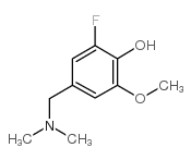 4-(DIMETHYLAMINOMETHYL)-6-FLUORO-2-METHOXYPHENOL Structure