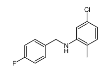 5-Chloro-N-(4-fluorobenzyl)-2-methylaniline结构式