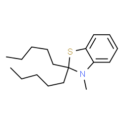 Benzothiazole, 2,3-dihydro-3-methyl-2,2-dipentyl- (9CI) structure