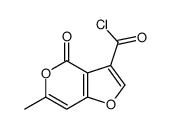 4H-Furo[3,2-c]pyran-3-carbonyl chloride, 6-methyl-4-oxo- (9CI) Structure