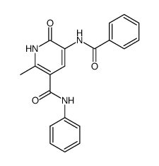 5-Benzoylamino-2-methyl-6-oxo-1,6-dihydro-pyridine-3-carboxylic acid phenylamide结构式