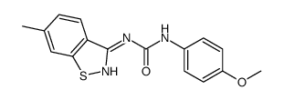1-(4-methoxyphenyl)-3-(6-methyl-1,2-benzothiazol-3-yl)urea结构式