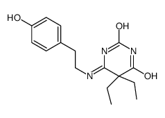 5,5-diethyl-6-[2-(4-hydroxyphenyl)ethylamino]pyrimidine-2,4-dione Structure