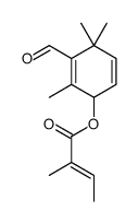 (3-formyl-2,4,4-trimethylcyclohexa-2,5-dien-1-yl) (Z)-2-methylbut-2-enoate结构式