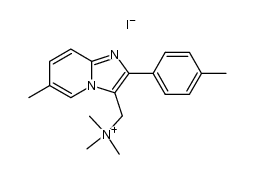 N,N,N-trimethyl-1-(6-methyl-2-(p-tolyl)imidazo[1,2-a]pyridin-3-yl)methanaminium iodide结构式