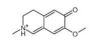 7-methoxy-2-methyl-3,4-dihydroisoquinolin-2-ium-6-ol Structure