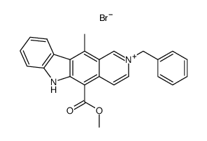 2-Benzyl-5-methoxycarbonyl-11-methyl-6H-pyrido[4,3-b]carbazol-2-ium; bromide结构式