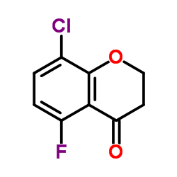 8-Chloro-5-fluoro-2,3-dihydro-4H-chromen-4-one结构式