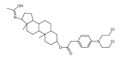 17-acetamido-5-androstan-3-ol-4-bis(2-chloroethyl)aminophenylacetate结构式
