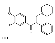 1-(3-fluoro-4-methoxyphenyl)-2-phenyl-3-piperidin-1-ylpropan-1-one,hydrochloride结构式