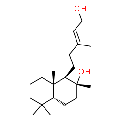 (1R,4aβ)-Decahydro-1β-[(E)-5-hydroxy-3-methyl-3-pentenyl]-2,5,5,8aβ-tetramethylnaphthalen-2α-ol Structure