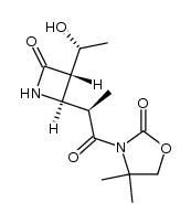 (3S,4R)-3-[(R)-1-hydroxyethyl]-4-[(R)-1-(4,4-dimethyl-2-oxazolidone-3-carbonyl)ethyl]-2-azetidinone结构式