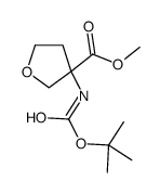 methyl 3-[(2-methylpropan-2-yl)oxycarbonylamino]oxolane-3-carboxylate结构式