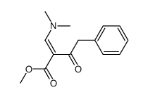 methyl 2-((dimethylamino)methylene)-3-oxo-4-phenylbutanoate结构式