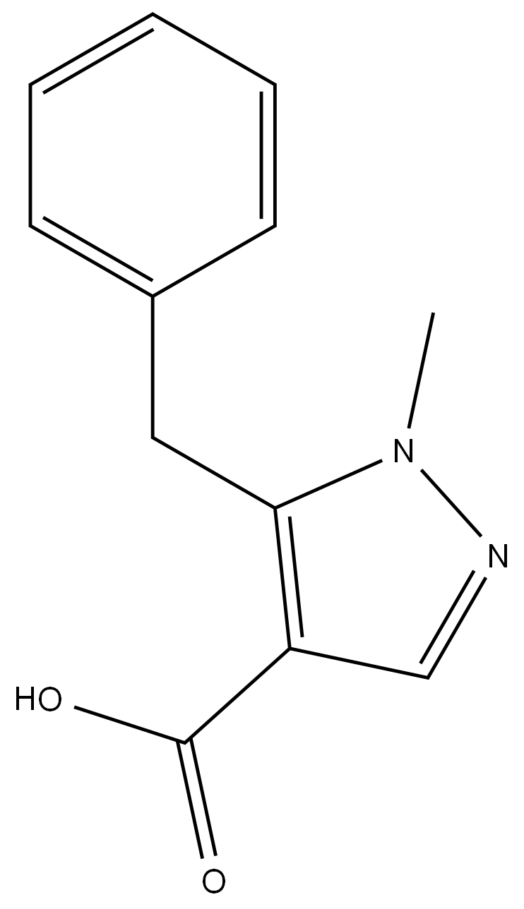 5-benzyl-1-methyl-1H-pyrazole-4-carboxylic acid Structure