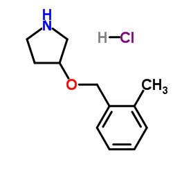 3-[(2-Methylbenzyl)oxy]pyrrolidine hydrochloride (1:1) Structure