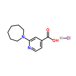 2-(1-Azepanyl)isonicotinic acid hydrochloride (1:1)结构式