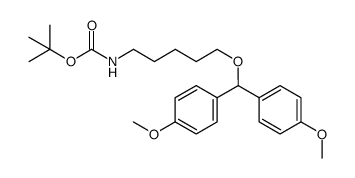 tert-butyl (5-(bis(4-methoxyphenyl)methoxy)pentyl)carbamate结构式