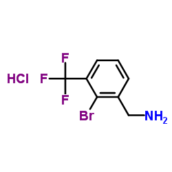 (2-Bromo-3-(trifluoromethyl)phenyl)methanamine hydrochloride structure