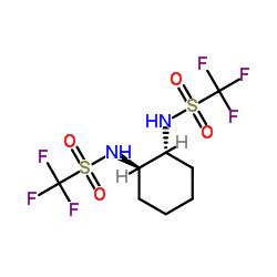 (1R)-反-N,N′-1,2-环己二基双(1,1,1-三氟甲磺酰胺)结构式