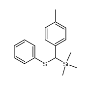 trimethyl((phenylthio)(p-tolyl)methyl)silane结构式