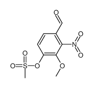 (4-formyl-2-methoxy-3-nitrophenyl) methanesulfonate结构式