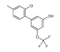 3-(2-chloro-4-methylphenyl)-5-(trifluoromethoxy)phenol结构式