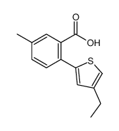 2-(4-ethylthiophen-2-yl)-5-methylbenzoic acid结构式
