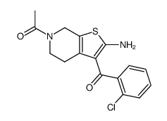 2-amino-3-(2-chlorobenzoyl)-6-acetyl-4,5,6,7-tetrahydro-thieno[2,3-c]pyridine Structure