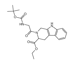 ethyl 2-((tert-butoxycarbonyl)glycyl)-2,3,4,9-tetrahydro-1H-pyrido[3,4-b]indole-3-carboxylate结构式