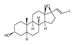 (5α,17α,20E)-21-iodopregn-20-ene-3β,17β-diol结构式