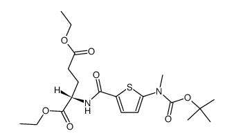 diethyl N-[5-[N-(tert-butoxycarbonyl)-N-methylamino]-2-thenoyl]-L-glutamate结构式