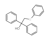 Benzenemethanol, a-phenyl-a-[(phenylthio)methyl]- Structure