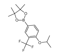 4,4,5,5-tetramethyl-2-[4-[(1-methylethyl)oxy]-3-(trifluoromethyl)phenyl]-1,3,2-dioxaborolane Structure