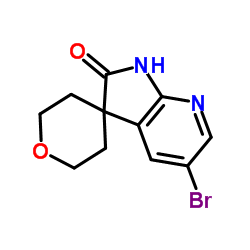 5'-Bromo-2,3,5,6-tetrahydrospiro[pyran-4,3'-pyrrolo[2,3-b]pyridin]-2'(1'H)-one Structure