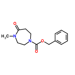 4-甲基-5-氧代-1,4-二氮杂环庚烷-1-羧酸苄酯结构式