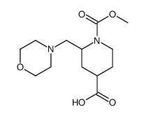 1-methoxycarbonyl-2-(morpholin-4-ylmethyl)piperidine-4-carboxylic acid结构式