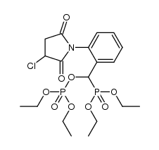 (2-(3-chloro-2,5-dioxopyrrolidin-1-yl)phenyl)(diethoxyphosphoryl)methyl diethyl phosphate结构式