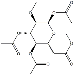 2-O-Methyl-α-D-glucopyranose tetraacetate结构式