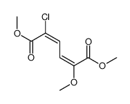 dimethyl 2-chloro-5-methoxyhexa-2,4-dienedioate结构式