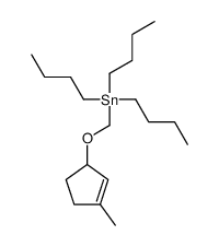 (±)-tributyl ((3-methylcyclopent-2-enyloxy)methyl)stannane结构式