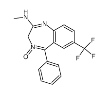 methyl-(4-oxy-5-phenyl-7-trifluoromethyl-3H-benzo[e][1,4]diazepin-2-yl)-amine结构式