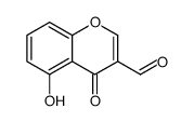 5-hydroxy-4-oxochromene-3-carbaldehyde结构式