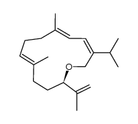 (R,5E,9E,11Z)-12-isopropyl-5,9-dimethyl-2-(prop-1-en-2-yl)oxacyclotrideca-5,9,11-triene Structure