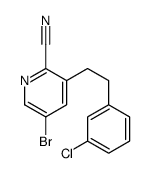 5-bromo-3-[2-(3-chlorophenyl)ethyl]pyridine-2-carbonitrile Structure