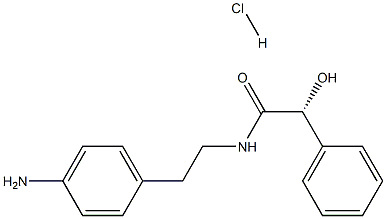 (R)-N-(4-Aminophenethyl)-2-hydroxy-2-phenylethanamide hydrochloride结构式