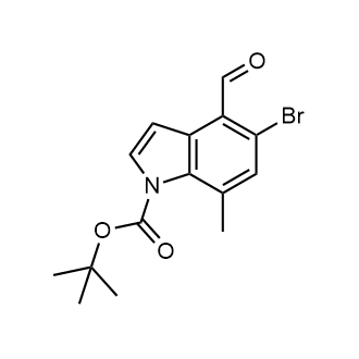 Tert-butyl 5-bromo-4-formyl-7-methyl-1H-indole-1-carboxylate Structure