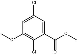 Methyl 2,5-dichloro-3-methoxybenzoate结构式