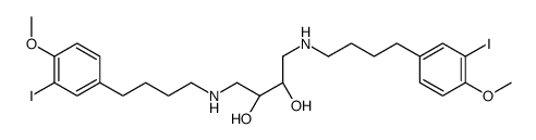 (2S,3S)-1,4-bis[4-(3-iodo-4-methoxyphenyl)butylamino]butane-2,3-diol结构式