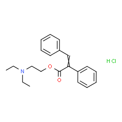 2-(diethylamino)ethyl (benzylidene)phenylacetate hydrochloride Structure